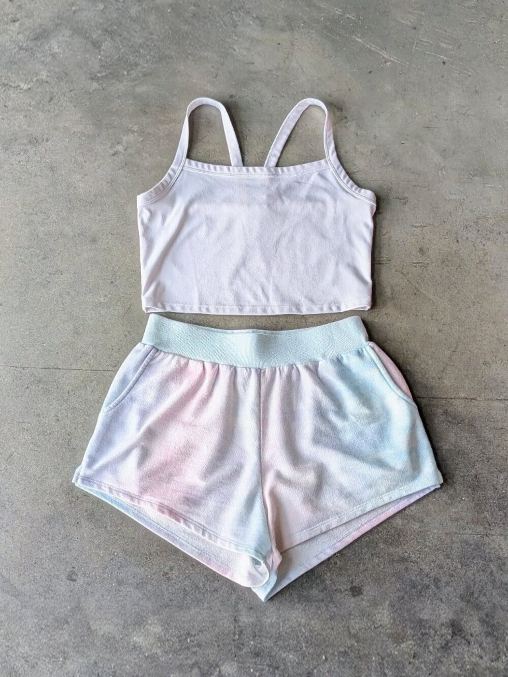 Hill House Home Allie Pink Blue Tie Dye Lounge Shorts small